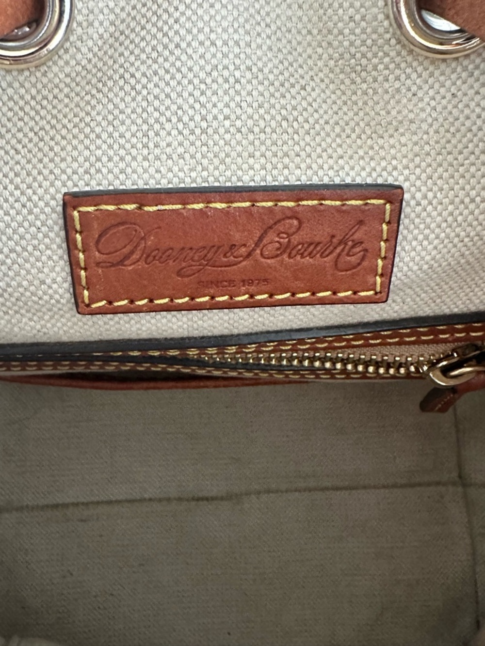 Dooney & Bourke K1169158 Monogram Small Drawstring Shoulder Bag with Tassels. - Picture 10 of 16